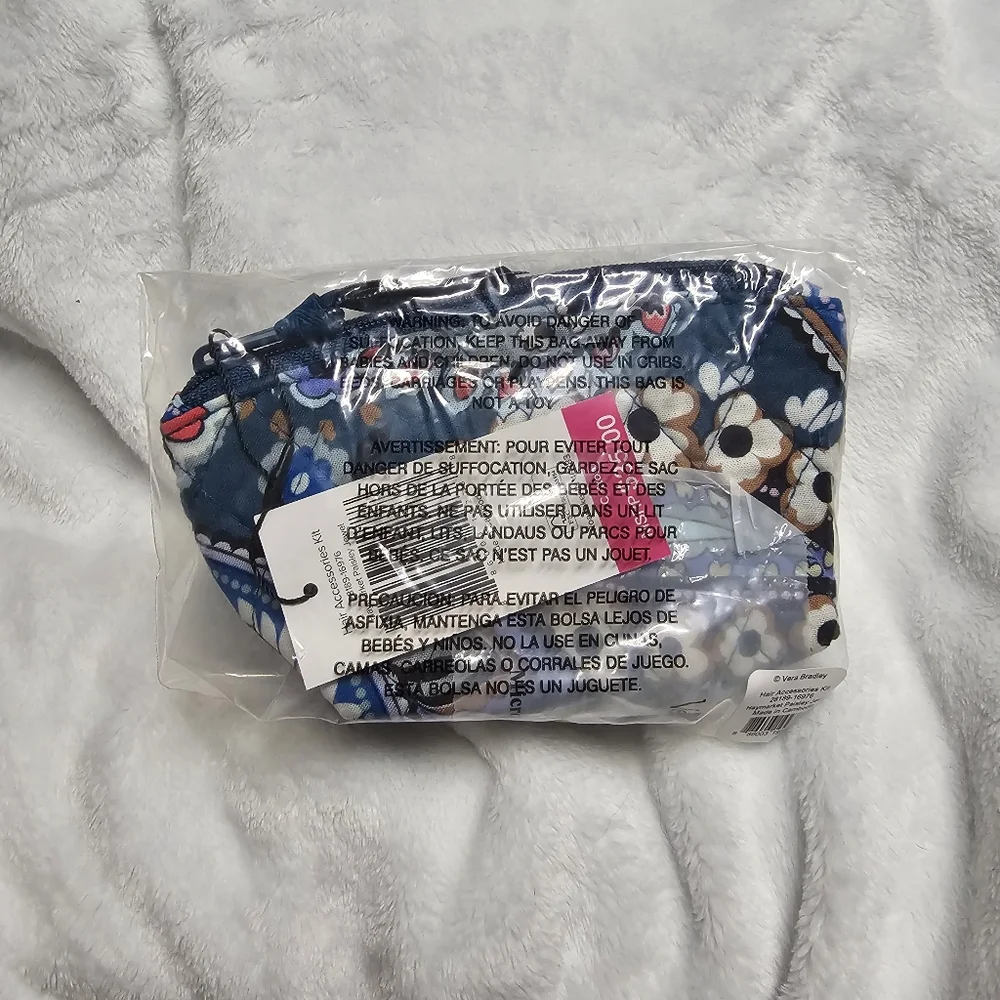 Vera Bradley Haymarket Paisley Jewel 4 Piece Hair Set Headband Scrunchie